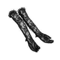 画像8: Butterfly Lace Mesh Gothic Long Gloves / アームカバー【Devil Fashion】 (8)
