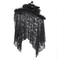 画像8: Black Skull Rose Mesh Widow Hat / 髑髏の花嫁 / ハット【Devil Fashion】 (8)