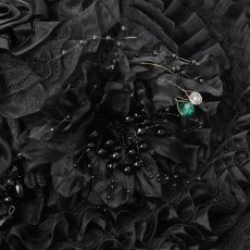 画像11: Black Skull Rose Mesh Widow Hat / 髑髏の花嫁 / ハット【Devil Fashion】 (11)