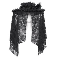 画像7: Black Skull Rose Mesh Widow Hat / 髑髏の花嫁 / ハット【Devil Fashion】 (7)