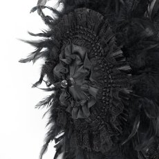 画像9: Gothic long feather small umbrella / ゴシックパラソル / 傘【Devil Fashion】 (9)
