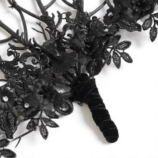 画像9: Fan with Branch-Patterned Lace Appliqué / 扇子【Devil Fashion】 (9)