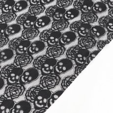 画像13: Black Skull Rose Mesh Widow Hat / 髑髏の花嫁 / ハット【Devil Fashion】 (13)
