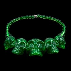 画像3: SKULL COLLECTION / Green Glitter / ネックレス【KREEPSVILLE 666】 (3)