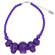 画像1: SKULL COLLECTION / Purple Glitter / ネックレス【KREEPSVILLE 666】 (1)