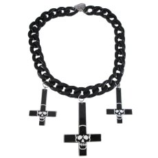 画像2: 🔥SALE🔥Inverted Cross / Skull / Black / ネックレス【KREEPSVILLE 666】 (2)