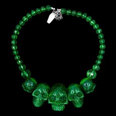 画像1: SKULL COLLECTION / Green Glitter / ネックレス【KREEPSVILLE 666】 (1)
