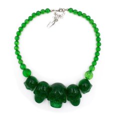 画像2: SKULL COLLECTION / Green Glitter / ネックレス【KREEPSVILLE 666】 (2)