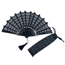 画像1: Spiderweb Lace Hand Fan / 扇子【KREEPSVILLE 666】 (1)