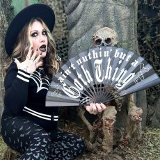 画像6: Goth Thing Double Sided Fan / XLサイズ / 扇子【KREEPSVILLE 666】 (6)
