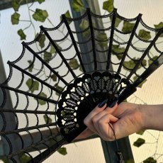 画像5: Spiderweb Lace Hand Fan / 扇子【KREEPSVILLE 666】 (5)