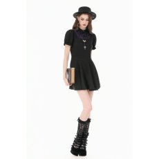 画像7: Dark Academic Purple Lace Collar Puff Sleeve Dress / ワンピース【DARK IN LOVE】 (7)