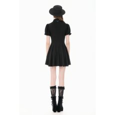 画像10: Dark Academic Purple Lace Collar Puff Sleeve Dress / ワンピース【DARK IN LOVE】 (10)