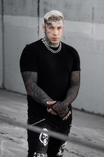 画像2: Graveyard Goth Fishnet Sleeve Shirt / フィッシュネット付きＴシャツ【VampireFreaks】 (2)