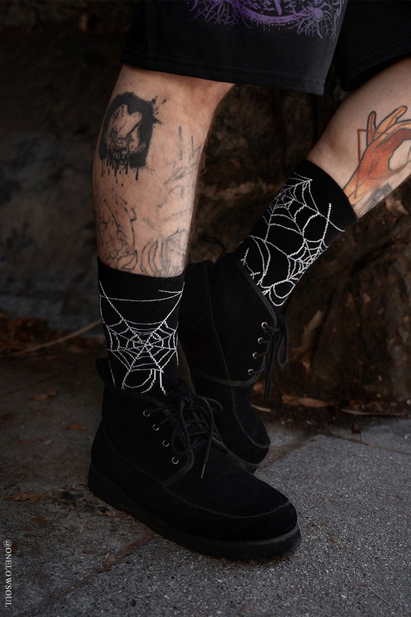 画像3: Nightweave Spiderweb Socks / ソックス【VampireFreaks】 (3)