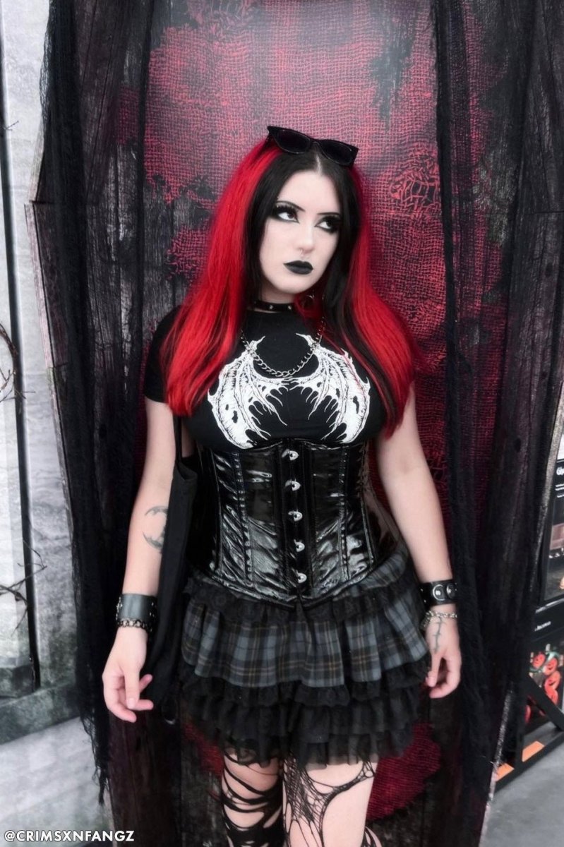 画像14: Broken Batwings Crop Top / クロップ丈 / Ｔシャツ【VampireFreaks】 (14)