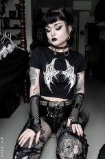 画像5: Broken Batwings Crop Top / クロップ丈 / Ｔシャツ【VampireFreaks】 (5)