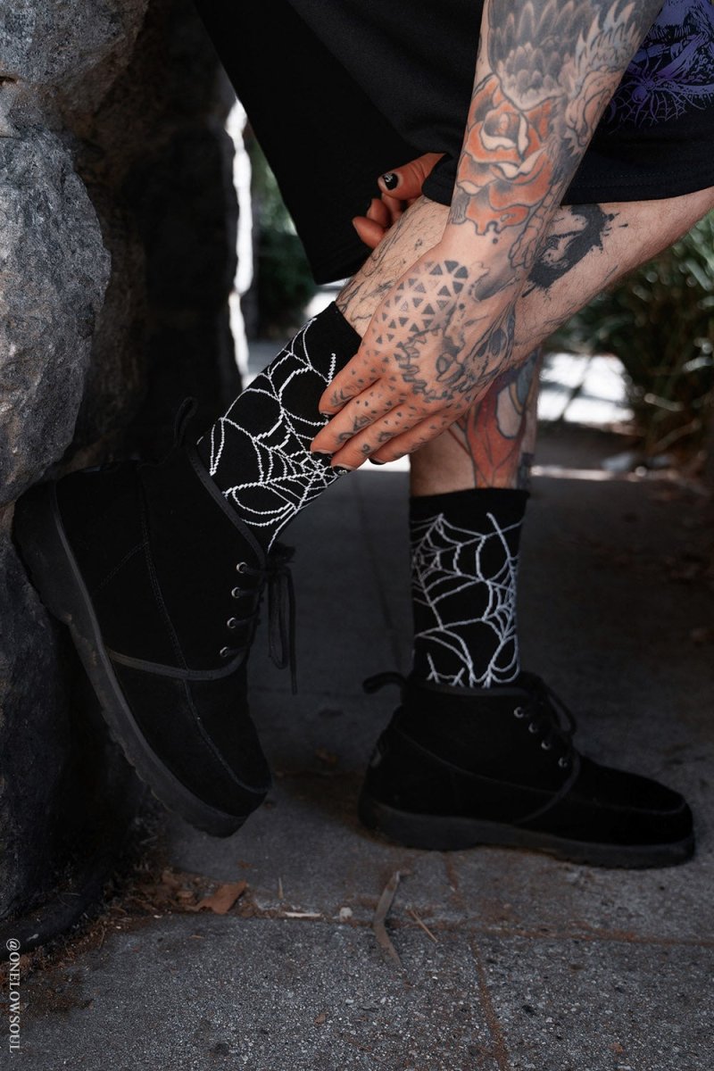 画像6: Nightweave Spiderweb Socks / ソックス【VampireFreaks】 (6)