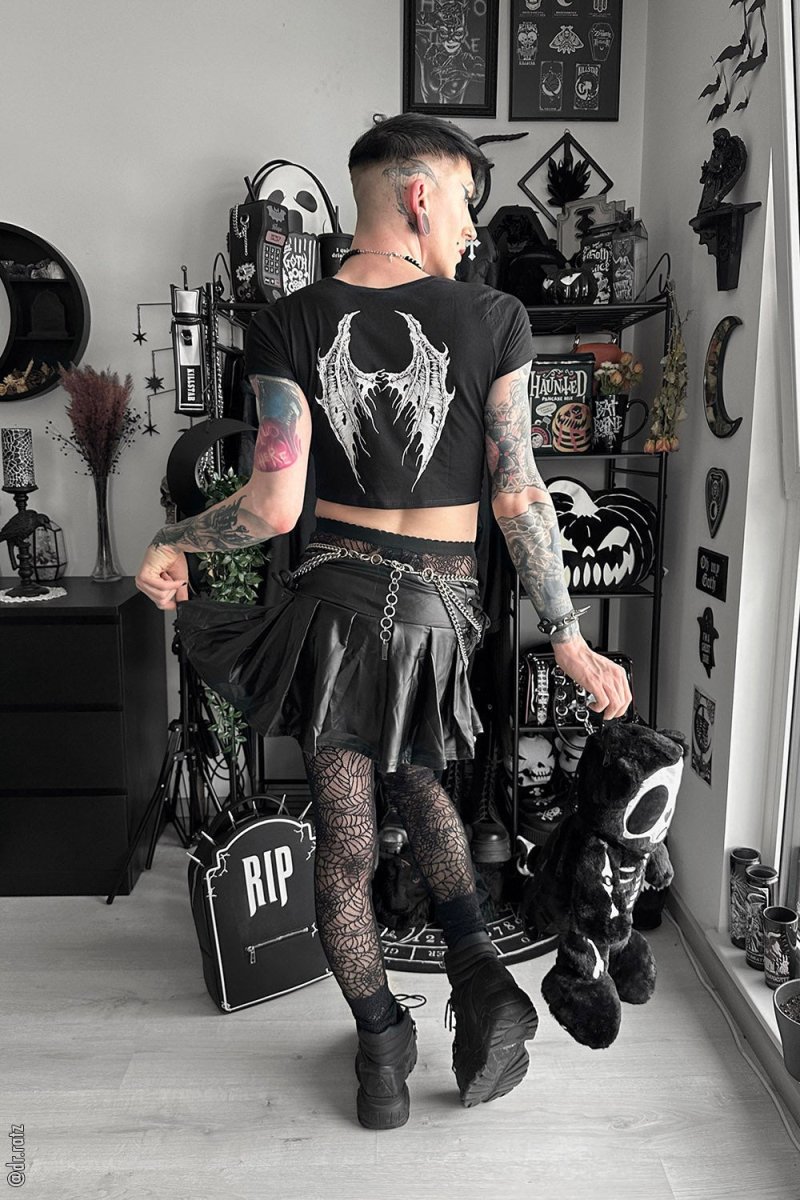 画像16: Broken Batwings Crop Top / クロップ丈 / Ｔシャツ【VampireFreaks】 (16)