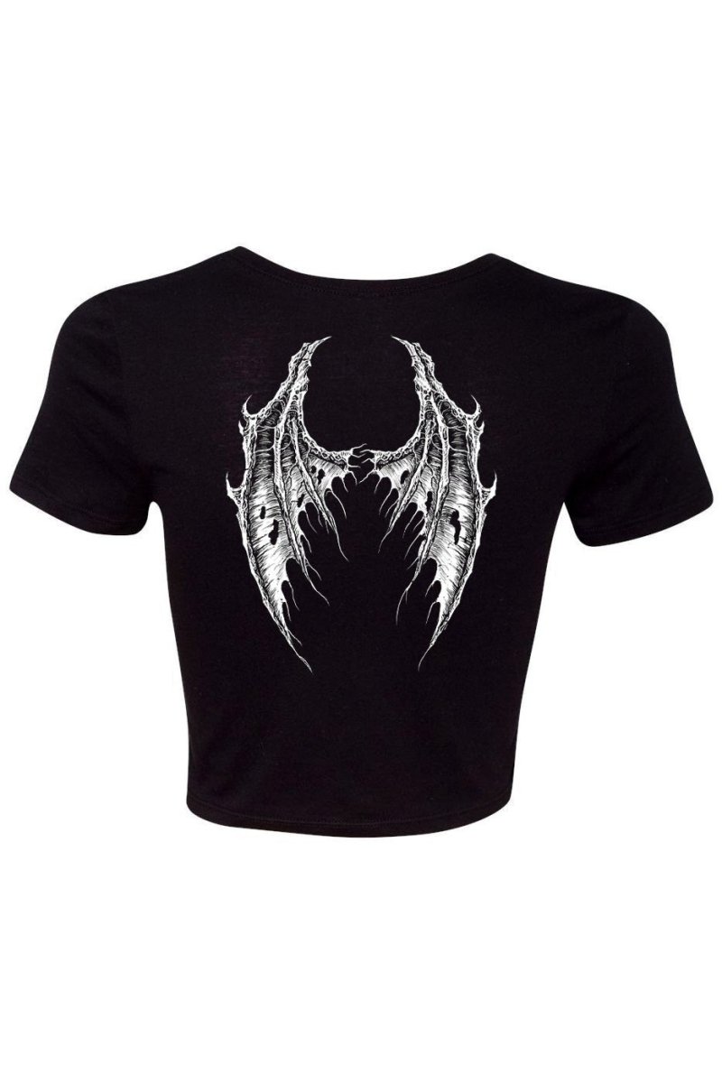 画像17: Broken Batwings Crop Top / クロップ丈 / Ｔシャツ【VampireFreaks】 (17)