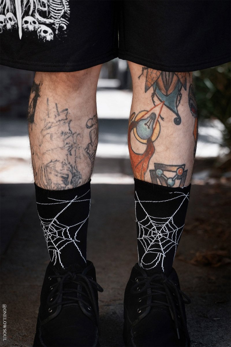 画像5: Nightweave Spiderweb Socks / ソックス【VampireFreaks】 (5)