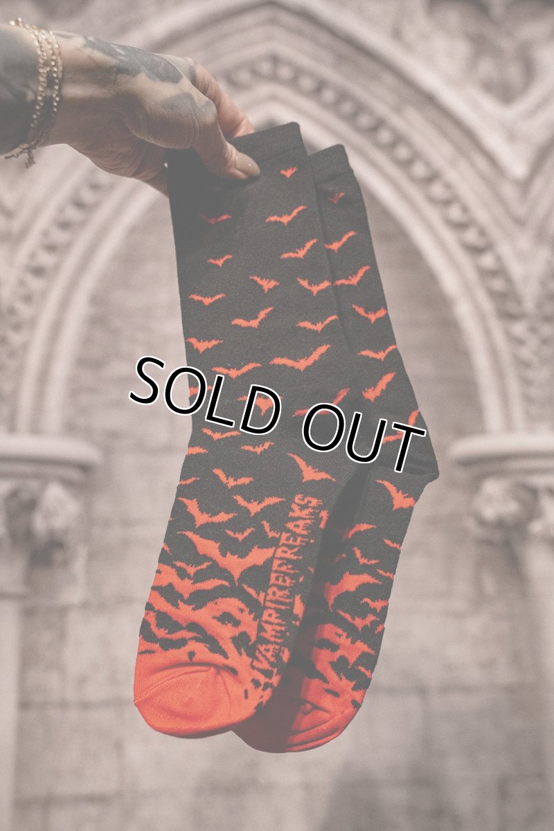 画像1: Bloodbat Crew Socks / ソックス【VampireFreaks】 (1)