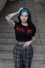 画像9: Bite Me Crop Top / クロップ丈 / Ｔシャツ【VampireFreaks】 (9)