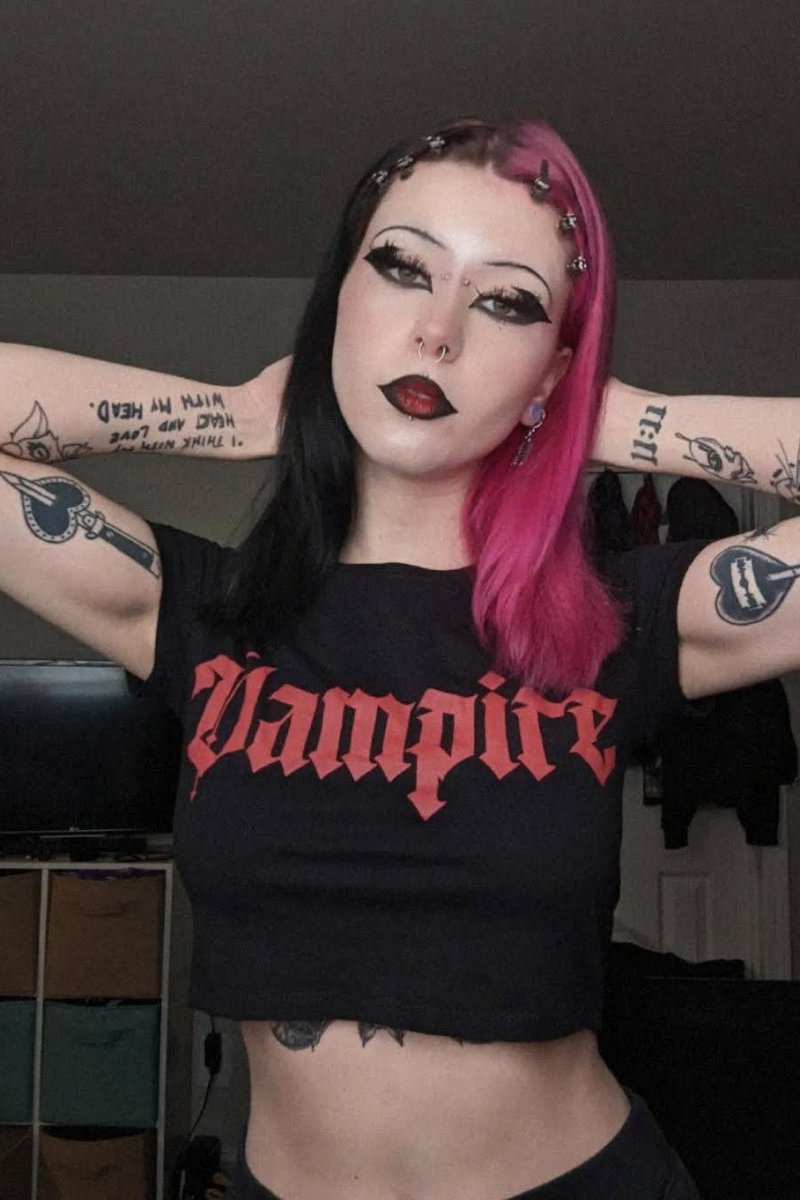 画像8: I'm a Vampire Crop Top / クロップ丈 / Ｔシャツ【VampireFreaks】 (8)