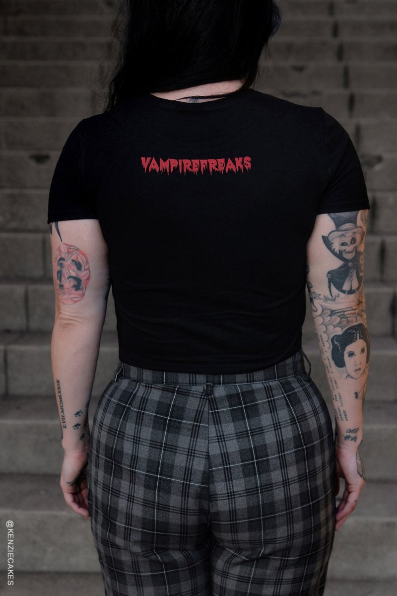 画像7: Bite Me Crop Top / クロップ丈 / Ｔシャツ【VampireFreaks】 (7)