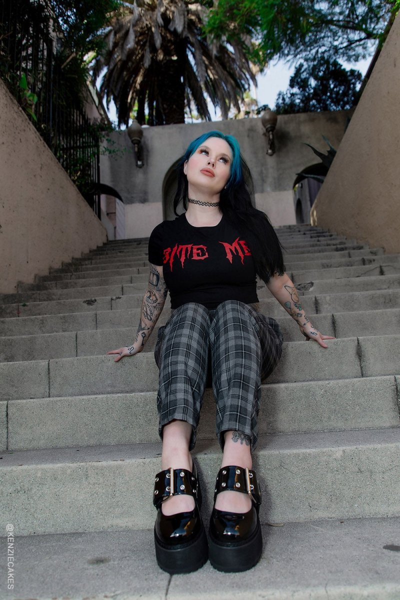 画像8: Bite Me Crop Top / クロップ丈 / Ｔシャツ【VampireFreaks】 (8)