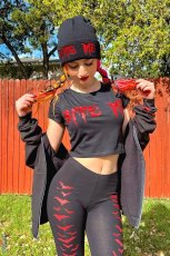 画像12: Bite Me Crop Top / クロップ丈 / Ｔシャツ【VampireFreaks】 (12)