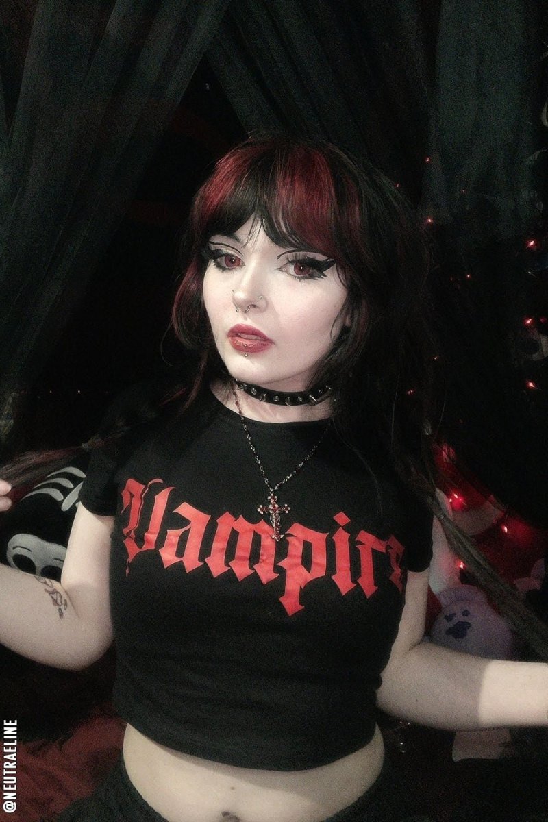画像9: I'm a Vampire Crop Top / クロップ丈 / Ｔシャツ【VampireFreaks】 (9)