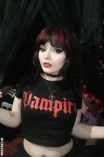 画像9: I'm a Vampire Crop Top / クロップ丈 / Ｔシャツ【VampireFreaks】 (9)