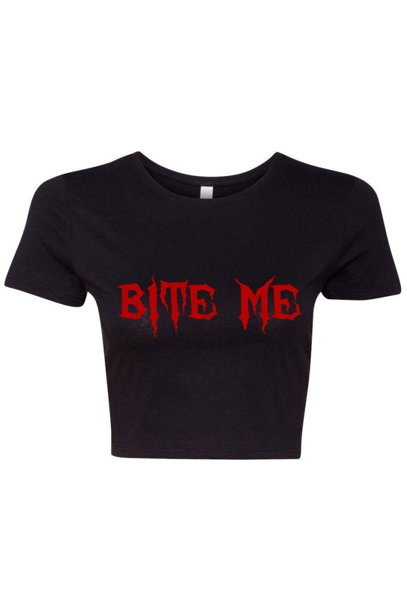 画像3: Bite Me Crop Top / クロップ丈 / Ｔシャツ【VampireFreaks】 (3)