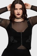 画像6: Gaia Adorned Underbust Corset / 黒薔薇拘束 / アンダーバストコルセット【KILL STAR】 (6)