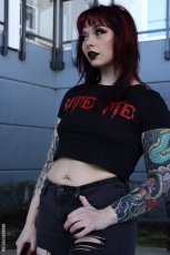 画像14: Bite Me Crop Top / クロップ丈 / Ｔシャツ【VampireFreaks】 (14)