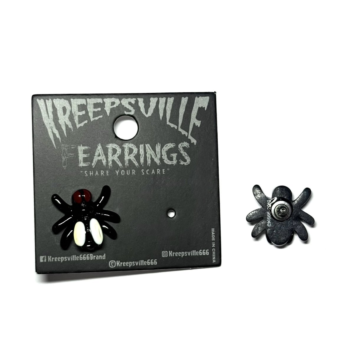画像2: 🔥SALE🔥Fly Black Stud Earring / ピアス【KREEPSVILLE 666】 (2)