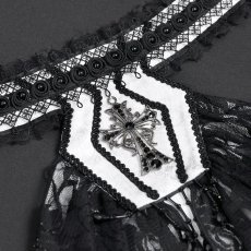 画像10: Gothic Cross Beaded Neckwear / White / 付け襟 / ジャボタイ【Devil Fashion】 (10)