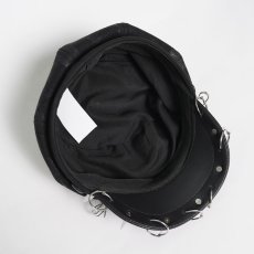 画像11: Hand-Painted Black Wool-Blend Octagonal Cap / キャスケット【Devil Fashion】 (11)
