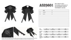 画像13: Gothic ribbon bow tie / Black / 蝶ネクタイ【Devil Fashion】 (13)