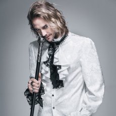 画像4: Paisley men lace bow tie / BLACK×WHITE / 付け襟 / ジャボタイ【Devil Fashion】 (4)