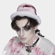画像2: The Hollow Lord Top Hat / White / ハット【Devil Fashion】 (2)