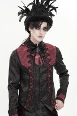 画像15: Gothic ribbon bow tie / Burgundy / 蝶ネクタイ【Devil Fashion】 (15)