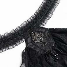 画像10: Gothic Cross Beaded Neckwear / Black / 付け襟 / ジャボタイ【Devil Fashion】 (10)