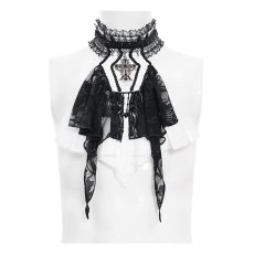 画像2: Gothic Cross Beaded Neckwear / White / 付け襟 / ジャボタイ【Devil Fashion】 (2)