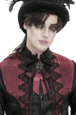 画像4: Gothic ribbon bow tie / Burgundy / 蝶ネクタイ【Devil Fashion】 (4)