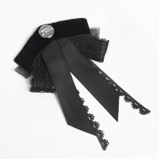 画像12: Gothic ribbon bow tie / Black / 蝶ネクタイ【Devil Fashion】 (12)