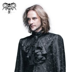 画像4: Paisley men lace bow tie / BLACK / 付け襟 / ジャボタイ【Devil Fashion】 (4)