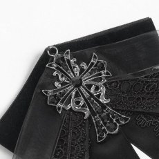 画像10: Gothic ribbon bow tie / Black / 蝶ネクタイ【Devil Fashion】 (10)