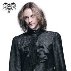 画像3: Paisley men lace bow tie / BLACK / 付け襟 / ジャボタイ【Devil Fashion】 (3)